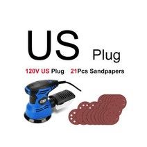 300W 무작위 궤도 전기 샌더 기계 2 125mm Sandpapers 120V240V 강력한 먼지 수집 폴리 셔 prostormer 의해, US 110-120V, CHINA
