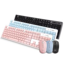 Micronix 무선 광마우스 키보드 데스크탑세트 1600dpi 양손용 멤브레인 멀티미디어, 블랙, 매니악K160