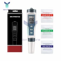PH TDS EC 온도계 테스터 포켓 자동 교정 수질 식수 수경법용 4 in 1, 03 Grey White