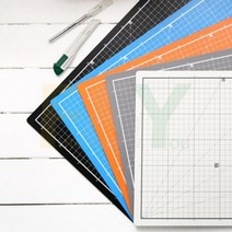 파인앤유 커팅매트 A2 화이트그레이 책상매트 PVC평판