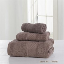 수건 세트- Bathtowel Washtowel Handtowel 면 100% 테리 천 3피스 목욕 타올 handtowel cerchief gift towl sets, [01] See below for size descri, [03] coffee