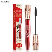 YANQINA 크라운 마스카라 방수 연장 두꺼운 컬링 페이딩 없음 24 시간 지속 모이스처라이저 4D 화장품, 01 Crown Mascara