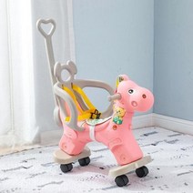 아이장난감 유아 빛나는 2in1 어린이 말 유모차 2-4y 어린이 흔들 의자 승마 트롤리 어린이 휠체어 승마 장난감에 타고, 1, 1