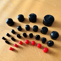 빅스몰즈 PC 투명파이프 뚜껑 (고무캡 앤드캡), 고리형(검정), 12파이