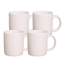 머그컵 인기모음 100종 4p 세트 머그컵 화이트머그 칼라머그 컵, 1개, MK 무광 화이트 머그 4p