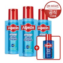 알페신 알페신 하이브리드 카페인 샴푸 (건성 두피용) 250ml x3, 단일옵션