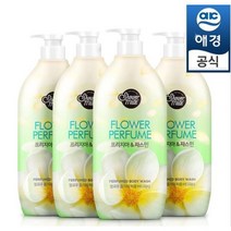 해피유니몰 샤워메이트 플라워퍼퓸 바디워시 900g 프리지아자스민, 4개