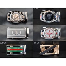[국내당일발송] 자동벨트 40MM 버클 / 워치형 라운드형 홀로그램 / 남성 남자 자동벨트 버클 버클만, 2-골프워치, 스윙/블랙/브라운