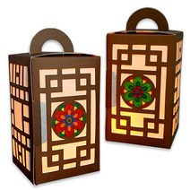 은은한 전통문양 등불(5인용) 미술재료 유아미술 어린이집수업 집에서할수있는놀이