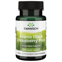 스완슨 아로니아 블랙 초크베리 프룻 400mg 캡슐, 60개입, 1개, 60정