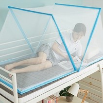 2층 침대 폴딩 원터치 모기장 텐드 접는 모기망 사각 공주 싱글 방충망 1인용 기숙사 차박 아기 초간편, 핑크