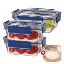 락앤락 탑클라스 내열유리 밀폐용기 3종+가쯔 세트 계란찜/반찬통/냉동밥보관/이유식소분.수납 냉장고/냉동실정리 오븐글라스/에어프라이어/전자레인지/렌지 그릇, (직380ml*2)+(직630ml*1)+가쯔