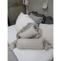 린넨 자수 레이스 쇼파 사탕 쿠션, 프릴쿠션