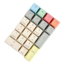 GHSHOP 기계식 게임용 키보드 숫자 키 캡 PBT 키 캡 숫자 키패드용 방진 방수 미끄럼 방지 홈 맞춤형 키 캡, 21OEM용 키, 플라스틱, 화려한