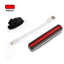 USB 충전식 LED 자전거 후미등. 밝은 후면 사이클링 안전 손전등 도로 산악 헬멧에 적합합니다., [02] 빨간