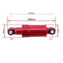 유압 충격 흡수기 24mm 전면 및 후면 바퀴 범용 125mm 모두 포함 전기 스쿠터 진동 방지 부품, [01] 1pcs 125mm