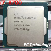 리퍼 CPU 오리지널 인텔 코어 8 시리즈 i7-8700 프로세서 CPU 3.20GHZ 6 12MB i7 8700 LGA1151 14nm 65W 무, 한개옵션0