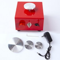 미니 도자기 만드는 기계 물레 도예 공방 체험 회전판 토련기 충전식 돌림판, 미니 스퀘어 레드(베어 메탈)