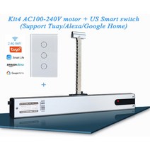 배연창 개폐기 자동 체인식AC 400MM 체인 조정 가능한 창 액추에이터 자동 열기 채광창 모터 온실 드라이버, 04 Kit4