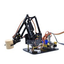 STEM 4DOF로봇 암 팔 클로 키트 PS2 컨트롤 아두이노 로봇 암 DIY 프로그래밍, 1개