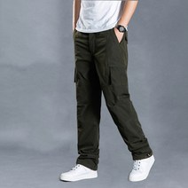 스카이 남성용 기모 카고바지 겨울바지 작업복 면바지 벨트포함
