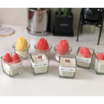 라이크노아더_답례품캔들, 튤립캔들, 노랑, 라벤더