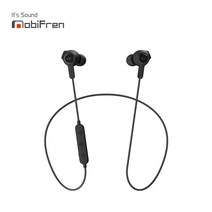 모비프렌 팝 MFB-E1000 블루투스 무선 넥밴드 이어폰, 블랙