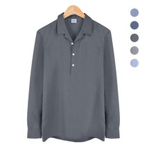 오픈 카라 반탁 보카시 다크그레이셔츠 남자 청남방 핸리넥 오버핏 데님셔츠 청자켓 유니클로 코디