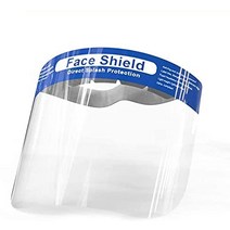 안면 보호대 100개 세트 투명 안면 보호대 단순 보호 표면 재난 대비 사전 조립 개별 포장 페이스쉴드