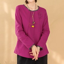 [디얼마미] 꽃자수 핀턱 블라우스 미시옷 빅사이즈 엄마옷 중년 여성 마담