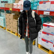 한국 패션 패딩 여커플 숏 루즈핏 인스 도톰 베이커리 패딩