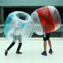 트램펄린 트램폴린 120cm 성인 Zorb 공 거품 바디 범퍼 스포츠 게임 휘트니스 부모-자녀 레크 리 에이션 싸우는, [03] Blue 90cm