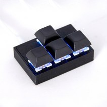 매크로마우스4key 프로그래밍 가능한 매크로 미니 키보드 지원 Linux Windows MacOS Type-c USB 마우스 핫, 04 Red switch magnetic, 01 1m cable