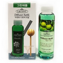 라센트 디퓨저 리필액 120ml, 그린애플