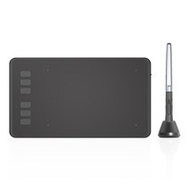 휴이온 드로잉 액정 타블렛 태블릿 huion h640p 6 x 4인치 초경량 그래픽 펜, 검은 색, 협력사