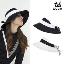 [듀빅] 여성 배색 포인트 와이드 챙 모자 DC3WAP001, 색상:블랙 / 사이즈:FREE