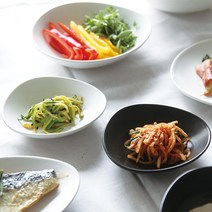 도자기 조약돌 찬기 12.8cm 반찬접시 예쁜접시 무광접시 신혼그릇 3color, 그레이, 1개
