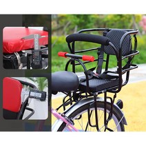자전거 뒷안장 유아 어린이 시트 보조의자 뒷좌석 손잡이 자전거보조의자, F 블랙 2중안전바+고정브라켓+안전벨트