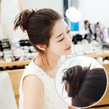 빨간머리 곱창 여우별 여성 부분가발 똥머리 붙임가발, 1개, 곱창가발_여우별_브라운_16cm(대)