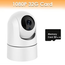 Larmtek IP 카메라 5G WiFi 베이비 모니터 1080P 미니 실내 CCTV 보안 2K 4MP AI 추적 오디오 비디오 감시 Alexa와 함께 작동 SD 카드 및 클라, 2MP 32G Card_CHINA | 영국 플러그, 03 2MP 32G Card_01 EU 플러그, 1개