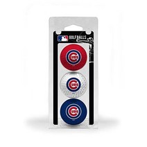 Team Golf 팀 골프 MLB 규정 크기 골프공 3팩 풀 컬러 내구성 임프린트, Chicago Cubs, One Size_Multi Team Colors
