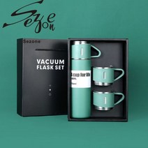 스탠리 텀블러 보온 보냉 헬스 휴대용 직장인 사무실 새로운 선물 500Ml 총알 더블 레이어 진공 보온병 커피 여행 머그잔 출장 물병 차 인퓨저 병, 500 미리리터, set