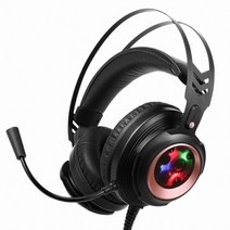 라온하우스 프리미엄 COX 게이밍 PC 컴퓨터 헤드셋 / 유선 마이크 SOUNDPLUS [리얼 7.1/진동/RGB LED] 블랙, 655849