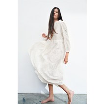 ZARA 자라 봄 신상품 여성복 펀칭 자수 원피스 자수 롱스커트 04786091250 4786091