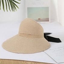 뒷모습도 예쁜 뒤트임 지사 왕골 니트 버킷햇 여성 햇빛 차단 여름 모자