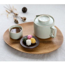 예쁜 다기 다도 세트 집들이 부모님 선물 커플 보이차 다구 다관 찻잔 세트 도자기 옳음 다기 세트 6P, 블랙