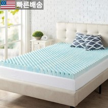 [지누스 정품] ZINUS 7.6cm(3인치) 소용돌이 젤 쿨링 메모리 폼 매트리스 토퍼 / 냉각 공기 흐름 디자인 CertiPUR-US 인증 풀 527357, Full