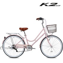 K2BIKE 클래식 여성용자전거 쉘리26인치 7단, 쉘리26형 블랙, 미조립+소형공구