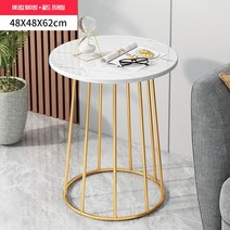 제이파크 2인 원형 대리석 스타일 티 테이블 골드 거실 쇼파 마블 미니 소형 커피 나혼자산다, 7_화이트B 골드프레임