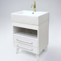 핸디 서랍형 원목 하부장세면대(화이트), 1개